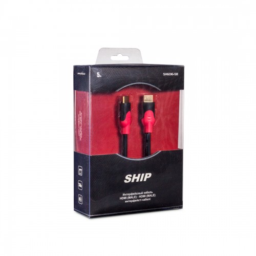 Интерфейсный кабель HDMI-HDMI SHIP SH6016-5B 30В Блистер
