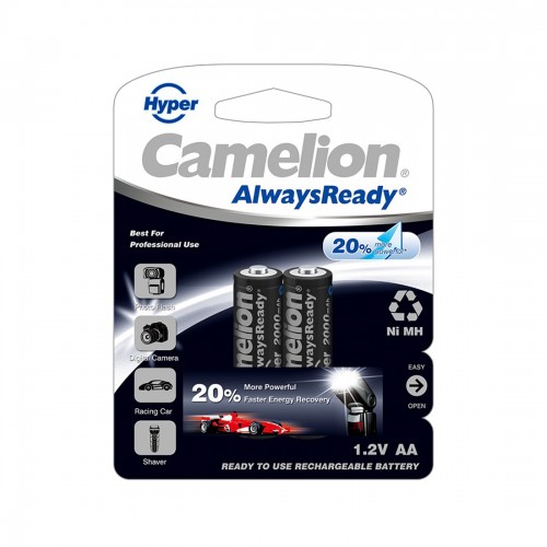Аккумулятор CAMELION AlwaysReady Hyper Rechargeable Ni-MH NH-AA2000HPBP2 2 шт. в блистере