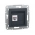 Розетка компьютерная SE EPH4700171 Asfora RJ45 кат. 6 механизм антрацит