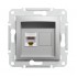 Розетка компьютерная SE EPH4300161 Asfora RJ45 кат.5e механизм алюминий