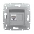 Розетка компьютерная SE EPH4700161 Asfora RJ45 кат.6e механизм алюминий